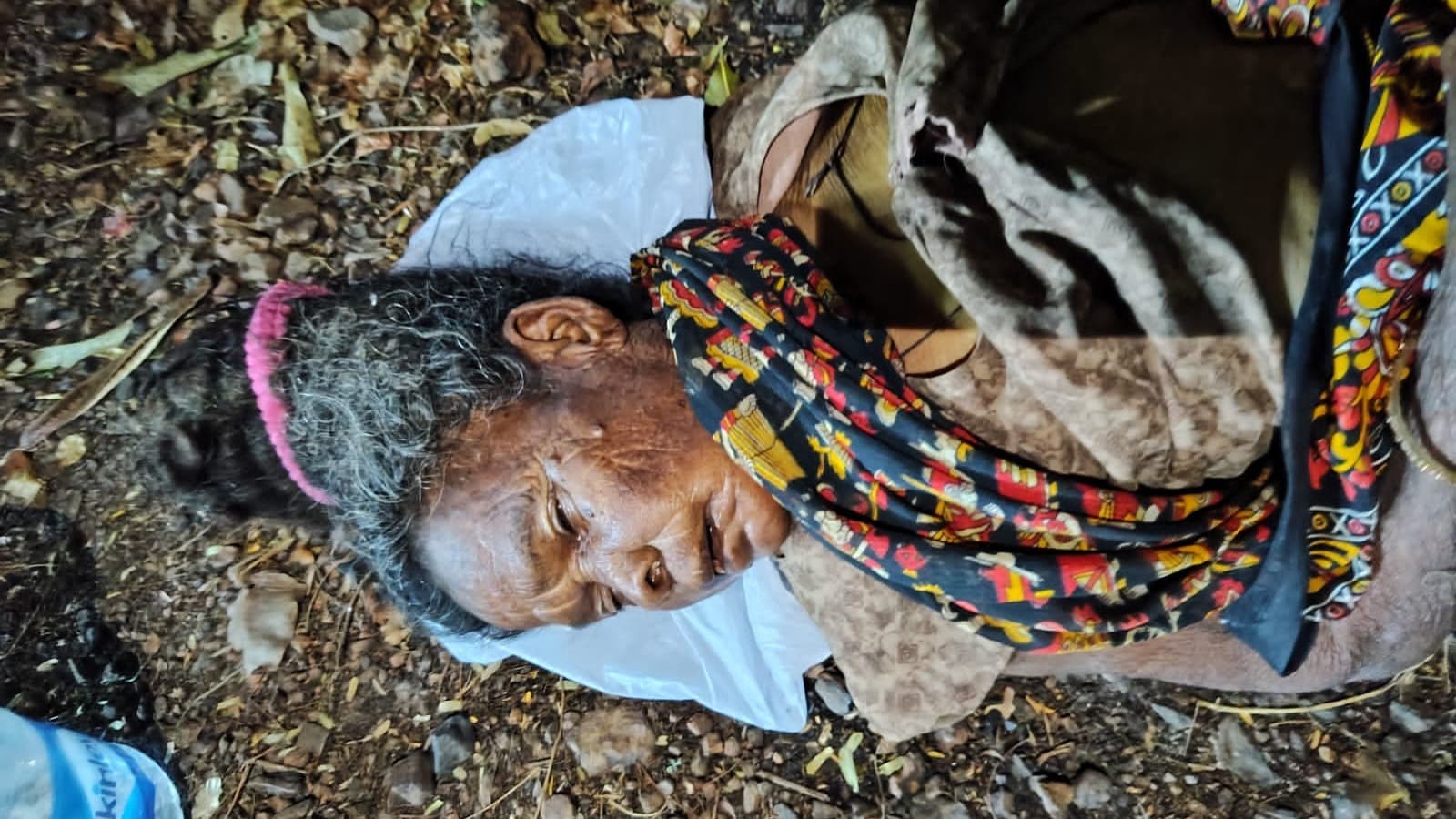 గుర్తుతెలియని వృద్ధురాలి మృతి
